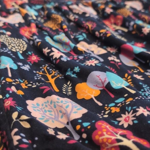 3/$20 Picapino Printed Midi Dress Short Sleeve Flared Girls Size 6 Pink Blue - Picture 5 of 11